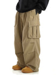 Manfinity EMRG Men Flap Pocket Side Drawstring Waist Oversize Cargo Pants