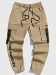 Manfinity EMRG Men Slogan Graphic Flap Pocket Buckle Detail Cargo Pants