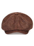 Men Solid Baker Boy Cap For Daily