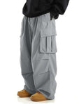 Manfinity EMRG Men Flap Pocket Side Drawstring Waist Oversize Cargo Pants