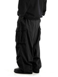 Manfinity EMRG Men Flap Pocket Side Drawstring Waist Oversize Cargo Pants