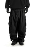 Manfinity EMRG Men Flap Pocket Side Drawstring Waist Oversize Cargo Pants