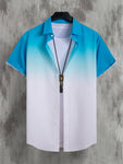 Manfinity Homme Men Ombre Button Up Shirt Without Tee - MapleCo