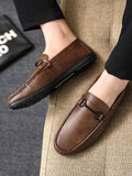 2024 New Men Loafers, Slip-On Casual Boat Shoes, Soft Bottom Driving Moccasin, Personality Leather Leisure Shoes, No Shoetree Included, Only 1 Pair Shoes Delivered