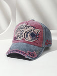 1pc Men's New Fishing Shark Embroidery Washed Outdoor Sun Protection Baseball Cap Street