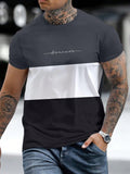 Manfinity Homme Men Letter Graphic Colorblock Tee