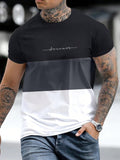 Manfinity Homme Men Letter Graphic Colorblock Tee