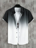 Manfinity Homme Men Ombre Button Up Shirt Without Tee - MapleCo