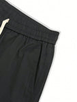 Manfinity EMRG Men Flap Pocket Side Drawstring Waist Cargo Pants Long Plain Black Going Out