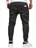 Manfinity Homme Loose Fitting Men's Color Block Patched Detail Jogger Pants With Elastic Waist And Drawstring - MapleCo