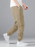 Manfinity Hypemode Men Flap Pocket Side Drawstring Waist Pants - MapleCo