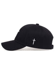 1pc Men Cross Embroidered Baseball Cap For Spring And Autumn Daily Wear Casual