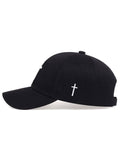 1pc Men Cross Embroidered Baseball Cap For Spring And Autumn Daily Wear Casual