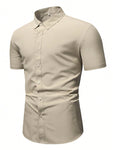 Manfinity Mode Men Solid Button Up Shirt - MapleCo