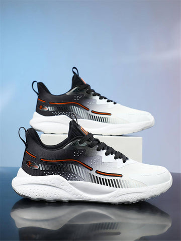 Men Color Block Lace-Up Front Running Shoes, Sporty Outdoor Sneakers, Shoes For Men