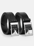 2pcs Men Square Buckle Belt Casual