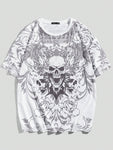 ROMWE Goth Men Skull Print Tee, School