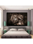 1pc Modern Simple Lion Pattern Canvas Wall Art, No Frame Artwork Core For Home Living Room Bedroom Decoration - MapleCo