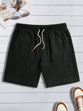 Manfinity Modomio Men Drawstring Waist Slant Pocket Shorts