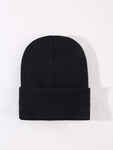 1 Piece Black Satin Lined Winter Beanie Hats for Men Women Knitted Watch Hat with Silk Lining Solid Cap