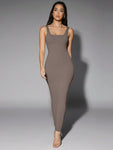 Silquee Solid Form Fitted Tank Dress