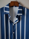 Men Striped Print Shirt - MapleCo