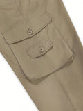 Manfinity Homme Men Flap Pocket Cargo Pants Without Belt