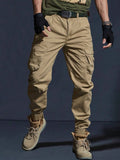 Manfinity Homme Men Flap Pocket Cargo Pants Without Belt