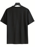 Manfinity Homme Men Contrast Panel Patched Pocket Drop Shoulder Tee