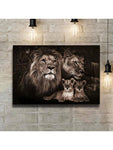 1pc Modern Simple Lion Pattern Canvas Wall Art, No Frame Artwork Core For Home Living Room Bedroom Decoration - MapleCo