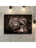 1pc Modern Simple Lion Pattern Canvas Wall Art, No Frame Artwork Core For Home Living Room Bedroom Decoration - MapleCo