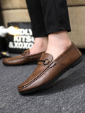 2024 New Men Loafers, Slip-On Casual Boat Shoes, Soft Bottom Driving Moccasin, Personality Leather Leisure Shoes, No Shoetree Included, Only 1 Pair Shoes Delivered