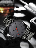 Casual Men's Simple Trendy Sport Quartz Watch Set With 2pcs Watch Bracelets, Suitable For Daily Wear