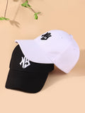 1pc Latest Men's Ny Embroidery Sun Protection Baseball Cap, Suitable For Beach Vacation