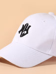 1pc Latest Men's Ny Embroidery Sun Protection Baseball Cap, Suitable For Beach Vacation