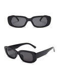 1pc Retro Small Square Frame Fashionable Eyeglasses, Punk Rock Street Style, With Glasses Case