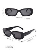 1pc Retro Small Square Frame Fashionable Eyeglasses, Punk Rock Street Style, With Glasses Case