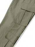 Manfinity EMRG Men Flap Pocket Side Cargo Pants - MapleCo