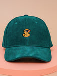 1pc Embroidered Duck Design Corduroy Baseball Cap Casual