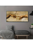 1pc Creation Of Adam Canvas Painting, Modern Wall Canvas, Canvas Painting For Living Room Sofa Backdrop Bedside Decoration, Home Decor, 15.7*31.5in, Frameless - MapleCo