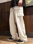 Manfinity Hypemode Loose Fit Men's Solid Color Cargo Pants With Slant Pockets