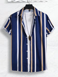 Manfinity Homme Men Striped Print Shirt - MapleCo