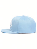 1pc Men's Geometric Pattern Embroidery Baseball Cap With Adjustable Strap, Sun Protection, Spring And Autumn