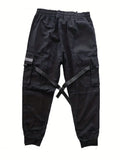 Men 1pc Buckle Strap Detail Flap Pocket Cargo Pants - MapleCo