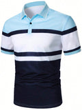 Manfinity Homme Men Plus Color Block Polo Shirt - MapleCo