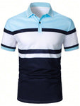 Manfinity Homme Men Plus Color Block Polo Shirt - MapleCo