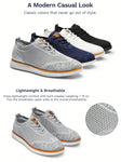 Men's Mesh Oxfords Lace-Up Lightweight Shoes Casual Walking Shoes - MapleCo