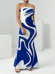 Firerie Graphic Two Tone Bodycon Tube Dress