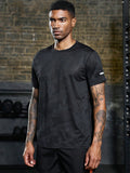 Manfinity Fitness Men Camo Print Sports Tee Workout Tops Basic T Shirt - MapleCo