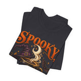 Spooky, Caffeinated & Off Duty — Halloween T-Shirt - MapleARTUS